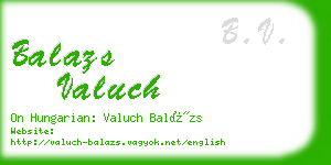 balazs valuch business card